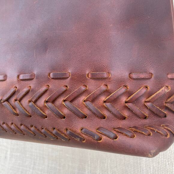 Tree Of Life Est. 2012 Logo Woven Leather Detail Large Tote Large Shoulder Bag - Picture 6 of 7